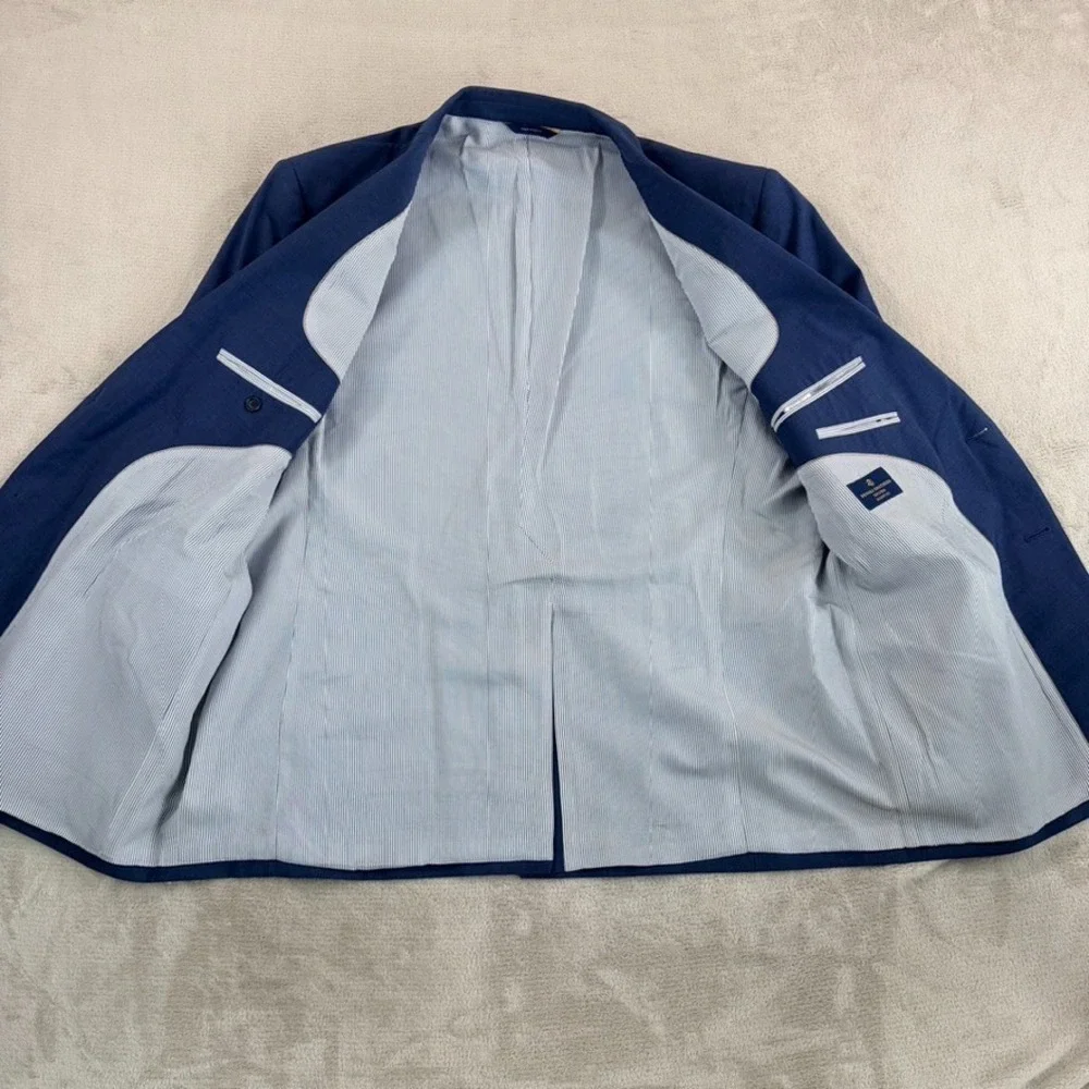 Brooks Brothers Explorer Regent Fit Suit in Blue Stretch Wool Men 50L Designer
